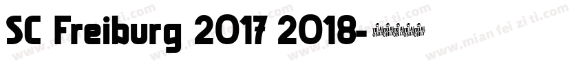 SC Freiburg 2017 2018字体转换